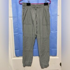 Calvin Klein linen blend jogger light olive green size 2 women’s